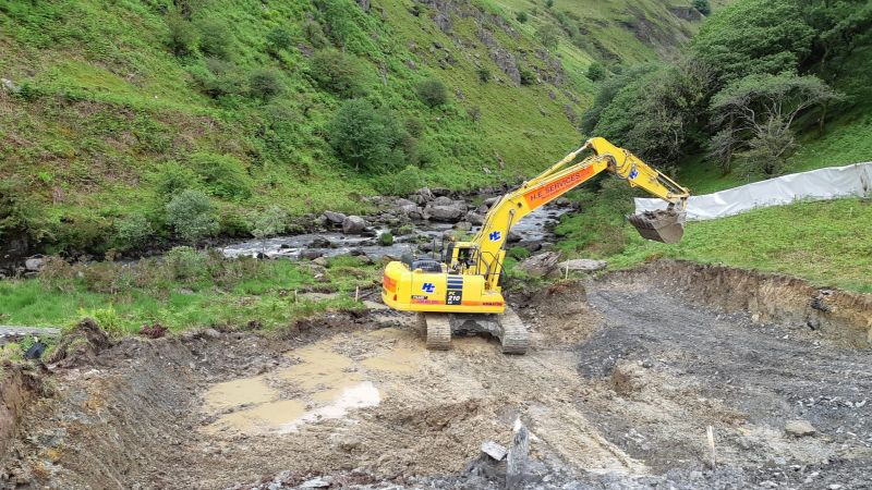 Ystradffin - new scheme in Wales under construction